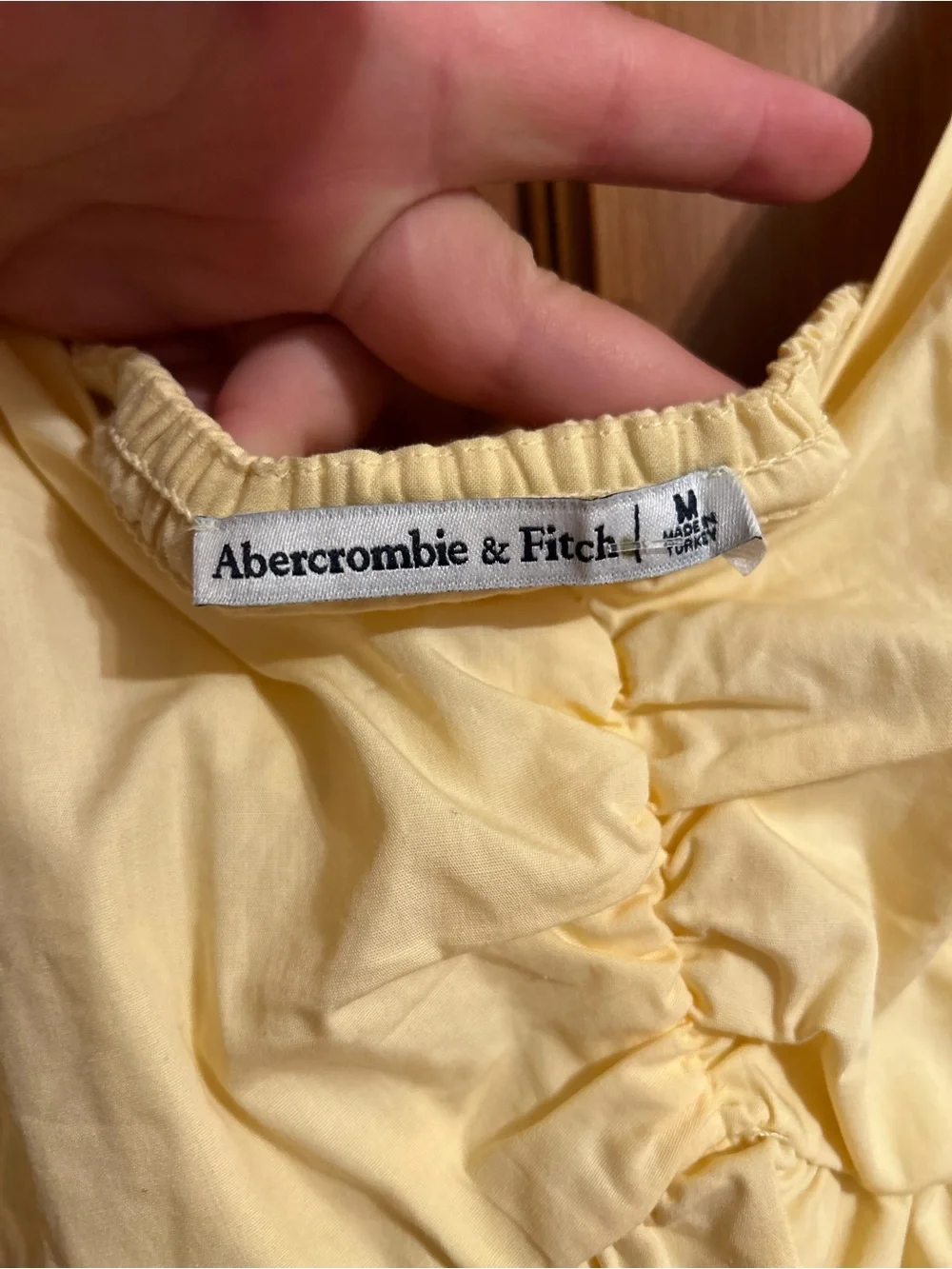 Abercrombie & Fitch Pale Yellow Maxi Sundress with Spaghetti Straps
